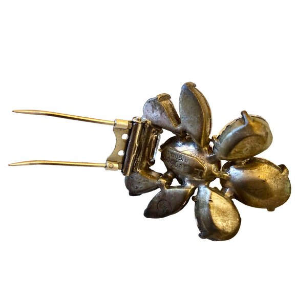 Eisenberg Original Vintage Fur Clip Rhinestone Brooch As Is - Picture 9 of 12